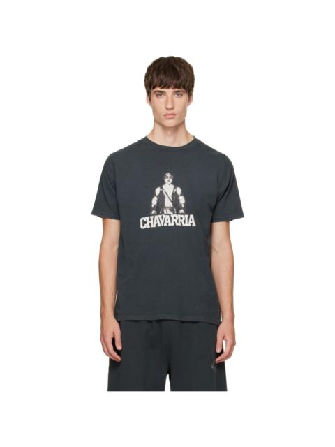 WILLY CHAVARRIA Black 'Leather Daddy' Easy T-shirt