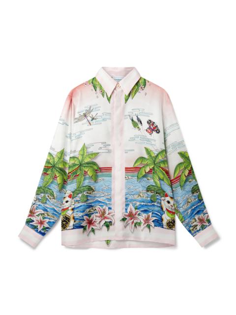 CASABLANCA Ping Pong Club Sunset Silk Shirt