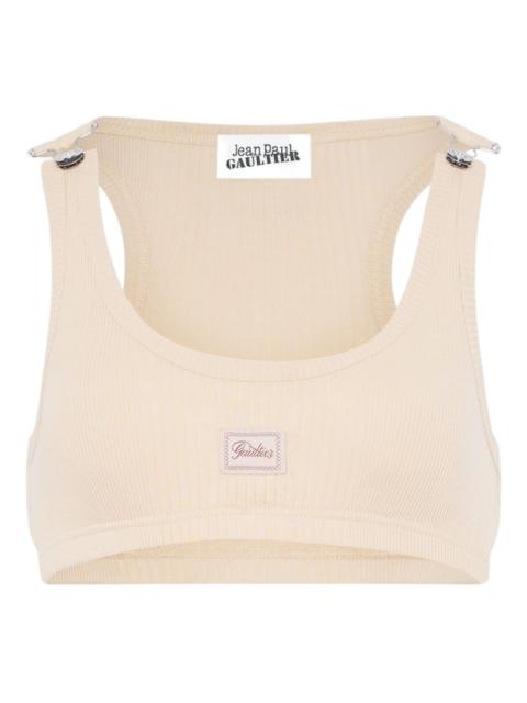 Jean Paul Gaultier ribbed buckled top