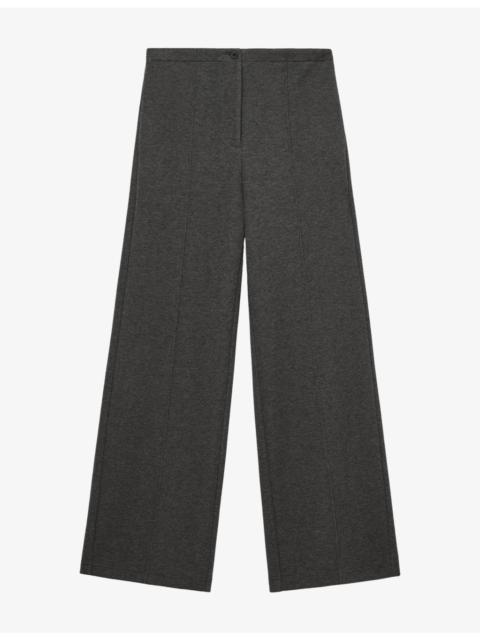 REISS Layla Wide-Leg Mid-Rise Lyocell And Wool Trousers