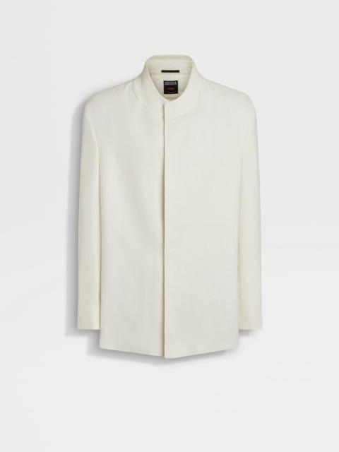 ZEGNA OFF WHITE OASI LINO JACKET