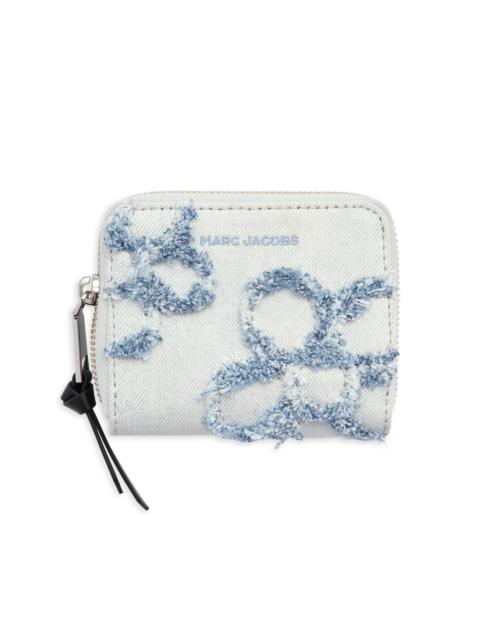 Marc Jacobs Women's The Daisy Mini Distressed Denim Compact Wallet - Light Wash