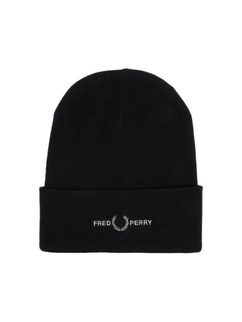 Fred Perry embroidered-logo beanie