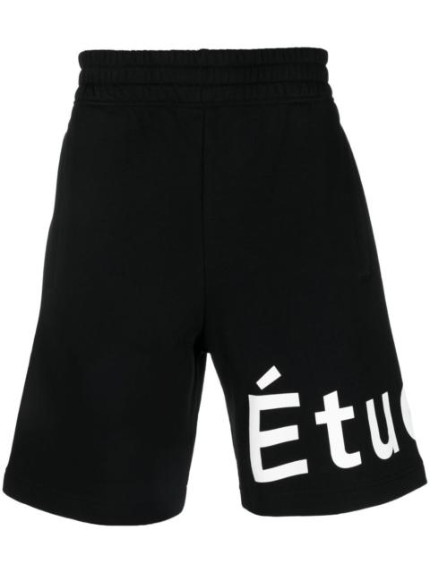 logo-print track shorts