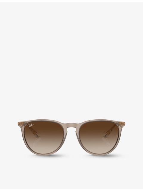 Ray-Ban RB4171 Erika 둥근 구조 아세테이트 선글라스