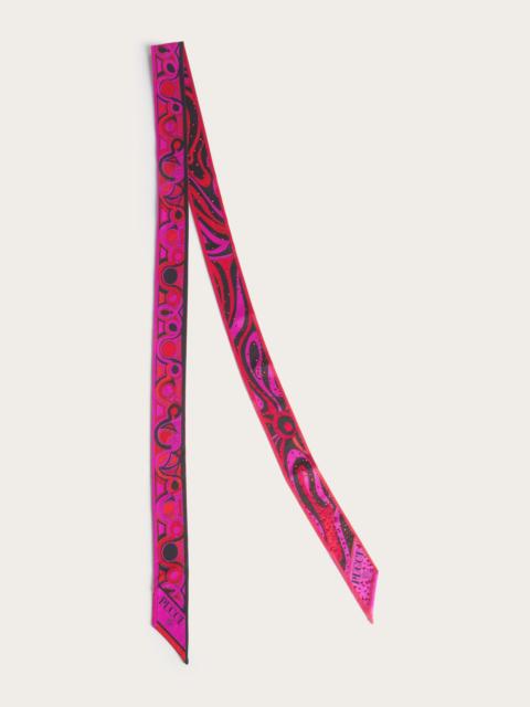 PUCCI MIXED PRINT SILK TWILL WITH RHINESTONES