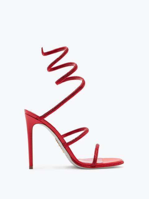 RENE CAOVILLA CLEO RED SANDAL WITH CRYSTAL 105