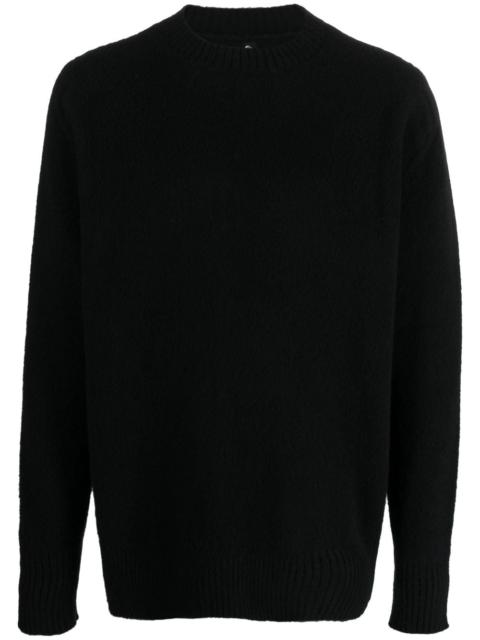 logo-print wool jumper