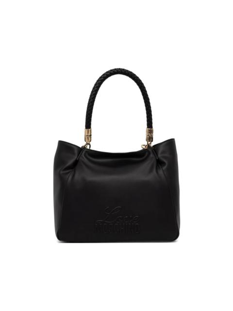 Moschino logo-detail braided-handle tote bag