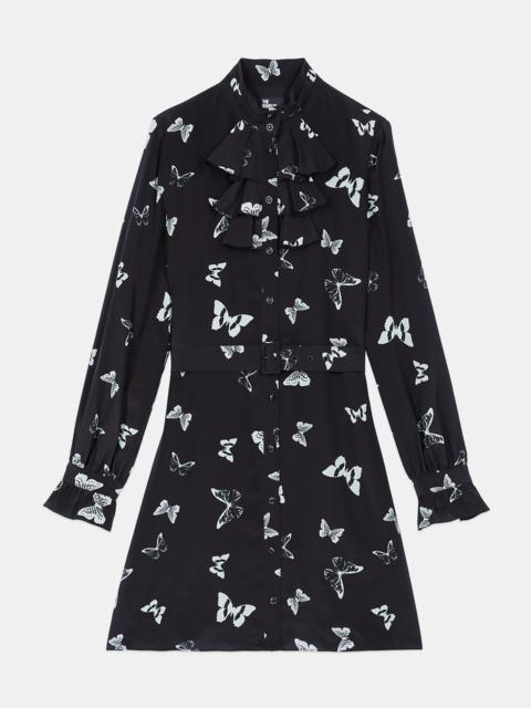 The Kooples SHORT BUTTERFLY PRINT DRESS