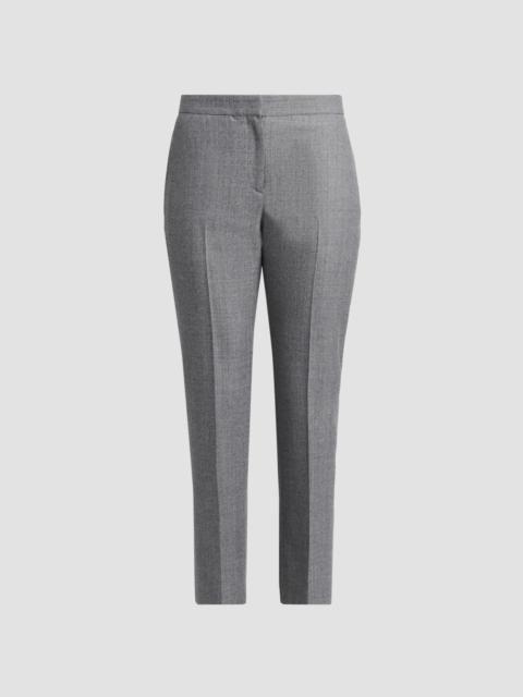 Alexander McQueen Women's Crop Wool Cigarette Trousers - Grey Melange