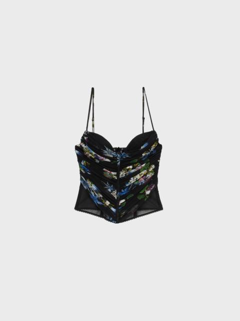 Blumarine TOP TULLE PRINTED BUSTIER