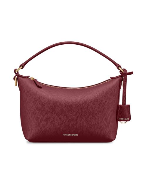 MAISON de SABRÉ Women's Small Leather Soft Hobo Bag - Plum Red