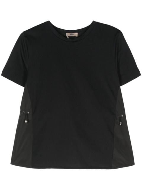 Herno taffeta-panel cotton T-shirt