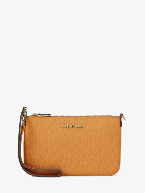 MICHAEL KORS Jet Set Small Signature Logo Convertible Wristlet