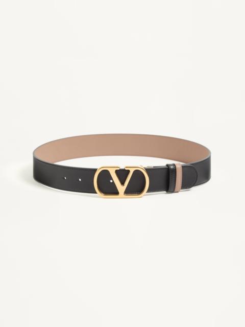 Valentino REVERSIBLE VLOGO SIGNATURE BELT IN GLOSSY CALFSKIN 40 MM