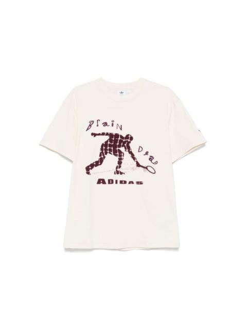 adidas x Brain Dead flocked-logo T-shirt