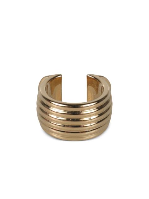 FERRAGAMO ribbed open-design ring