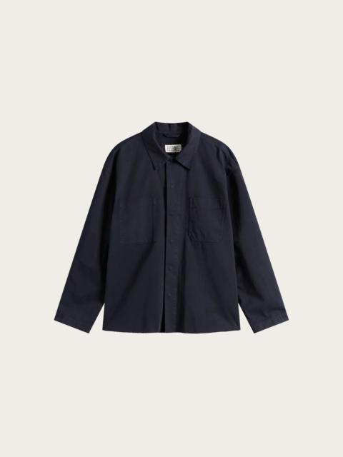 MM6 Maison Margiela Twill Work Jacket - Navy
