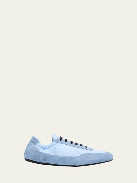 Prada Collapse Low-Top Suede Sneakers