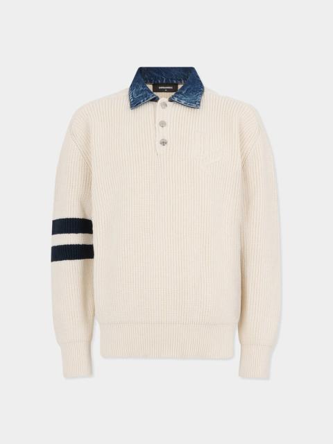 DSQUARED2 DENIM MIX D2 KNIT PULLOVER