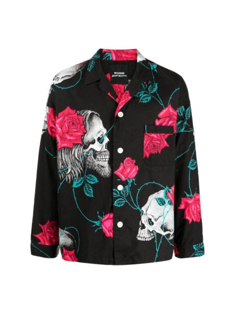 Yohji Yamamoto Wildside skull-print cotton shirt
