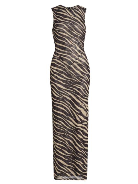 RONNY KOBO Women's Krisa Zebra Striped Column Maxi Dress - Zebra