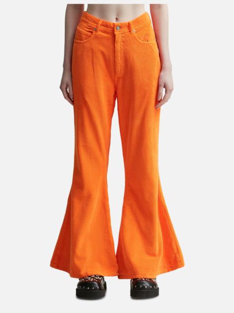 ERL UNISEX CORDUROY FLARED PANTS WOVEN