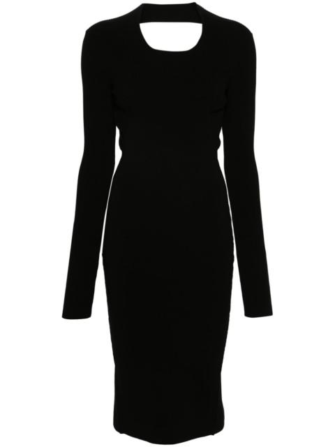 Column knitted midi dress