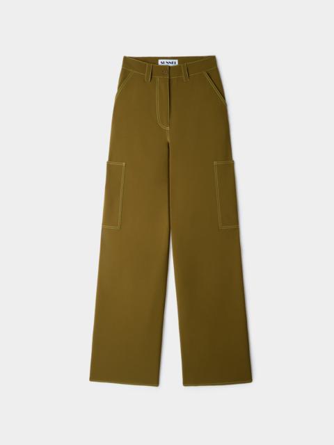 FIT LOOSE PANTS / olive green