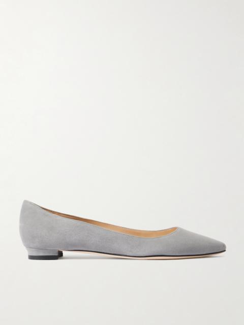 Manolo Blahnik Bb Suede Ballet Flats