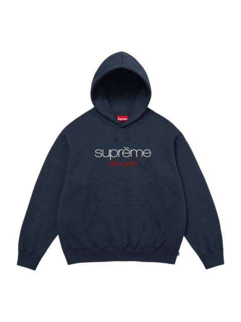 Supreme Supreme SS26 Classic Logo Hooded Sweatshirt 'Navy' SUP-SS26-051-NVY