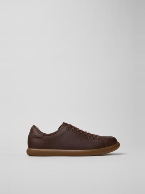 CAMPERLAB Brown Leather Sneakers for Men.