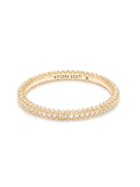 KENDRA SCOTT Remi 14k Yellow Gold Band Ring In White Diamonds