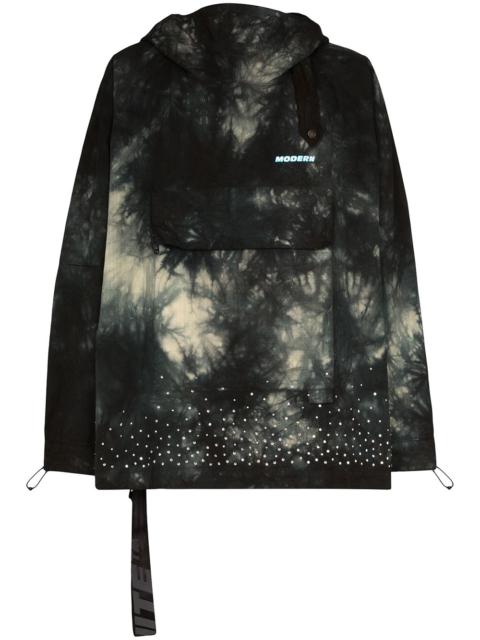 Off-White tie-dyed crystal-embellished hooded jacket