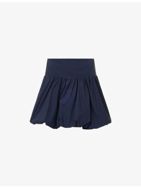 SIMKHAI Pippa Bubble Cotton-Blend Mini Skirt