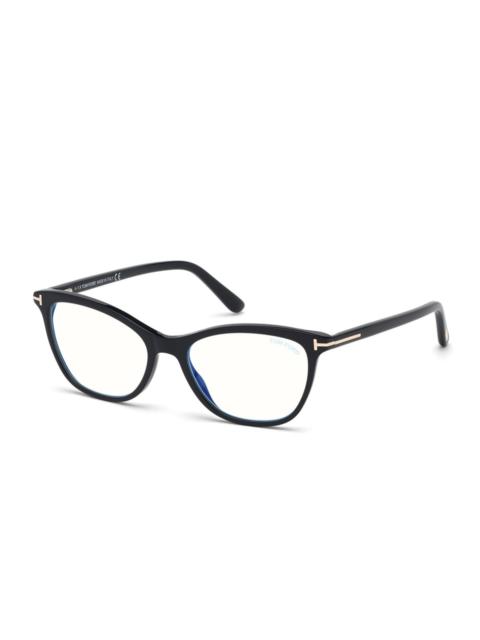 TOM FORD Blue Block Cat-Eye Acetate Optical Frames