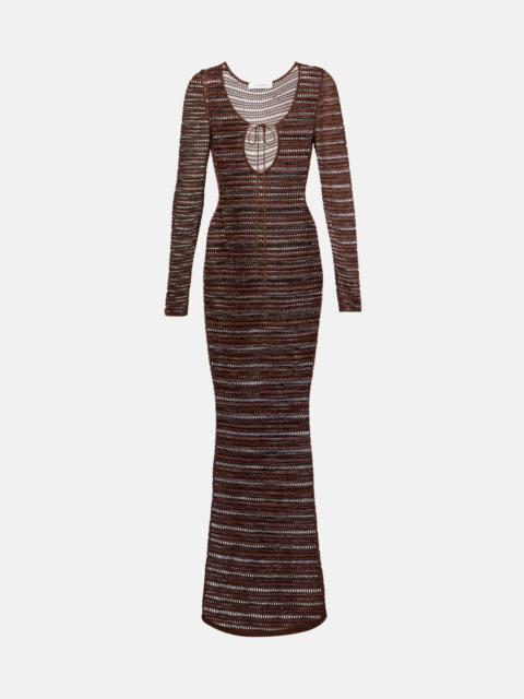 AYA MUSE Open-knit maxi dress