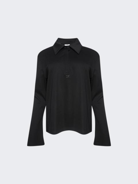 courrèges Long Sleeve Polo Black
