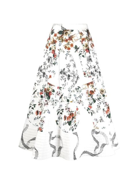 Judith floral midi skirt