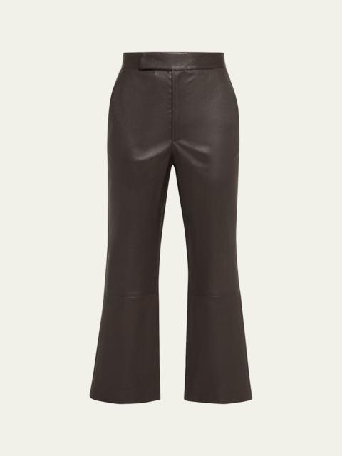 MARIA McMANUS High Waist Crop Leather Pants