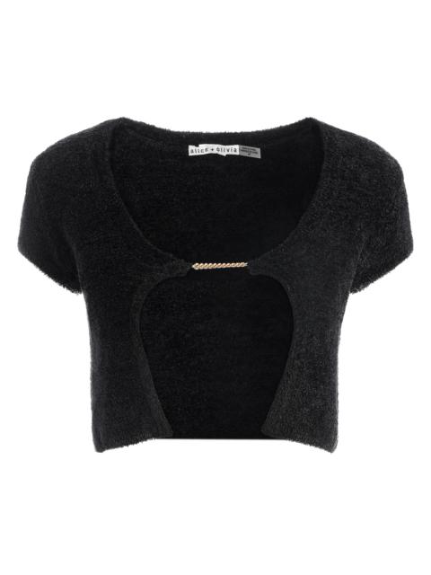 Alice + Olivia RINA CROPPED OPEN PULLOVER