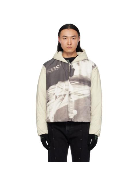 KUSIKOHC Off-White & Gray Padded Printed Jacket