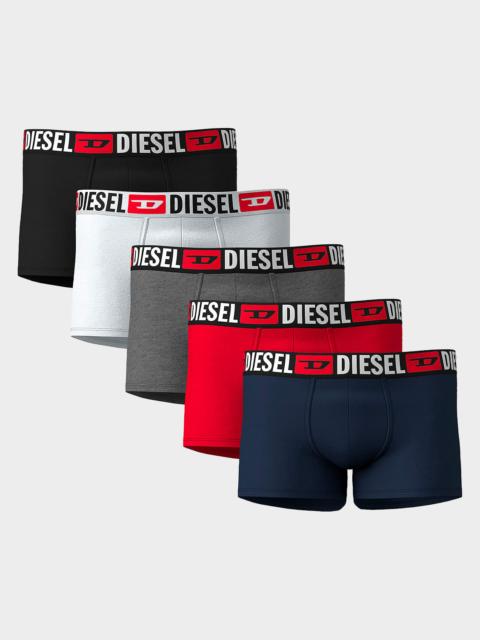 Diesel Men's UMBX-Damien 5-Pack Stretch Cotton Trunks