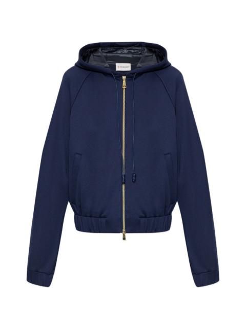 Moncler logo-patch zip-up hoodie