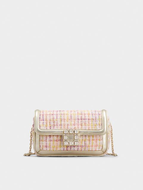 Jeu de Fille Strass Buckle Clutch Bag in Fabric