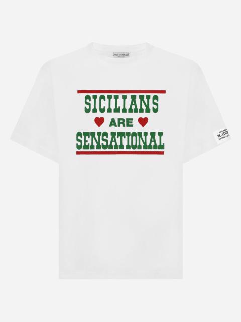Dolce & Gabbana Cotton round-neck T-shirt with print