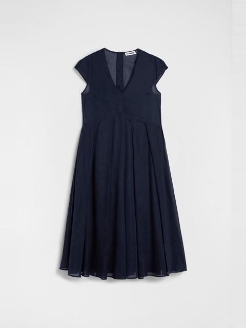 Jil Sander Cotton Organdy Pleated Dress