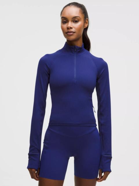 lululemon It's Rulu Ribbed Cropped Half Zip *Updated