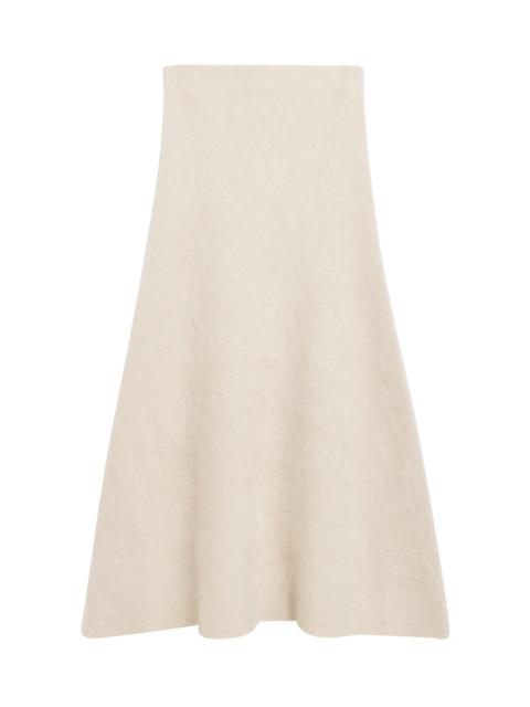 Christina Knit Wool-Blend Maxi Skirt ivory